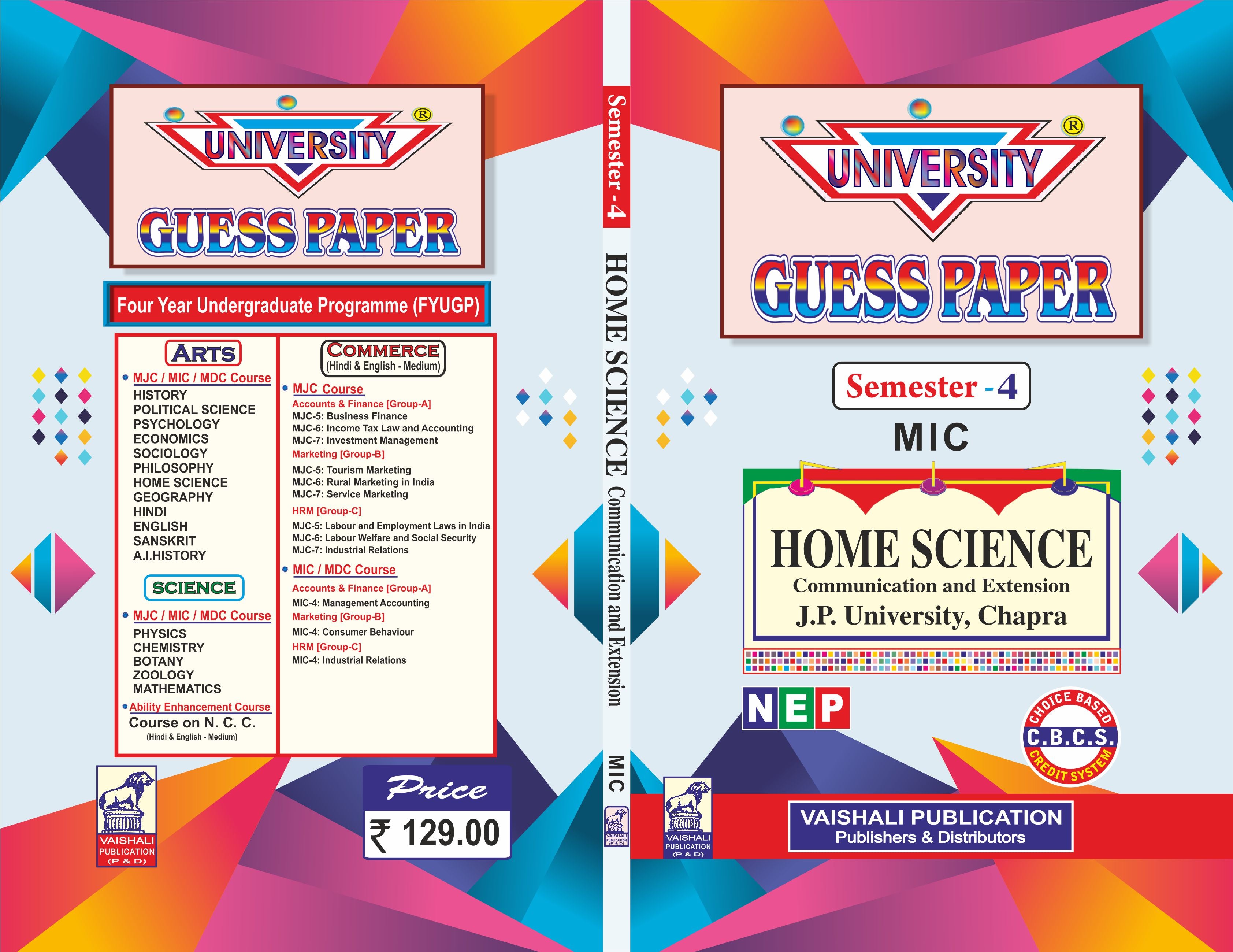 Home Science-MIC (Hindi)